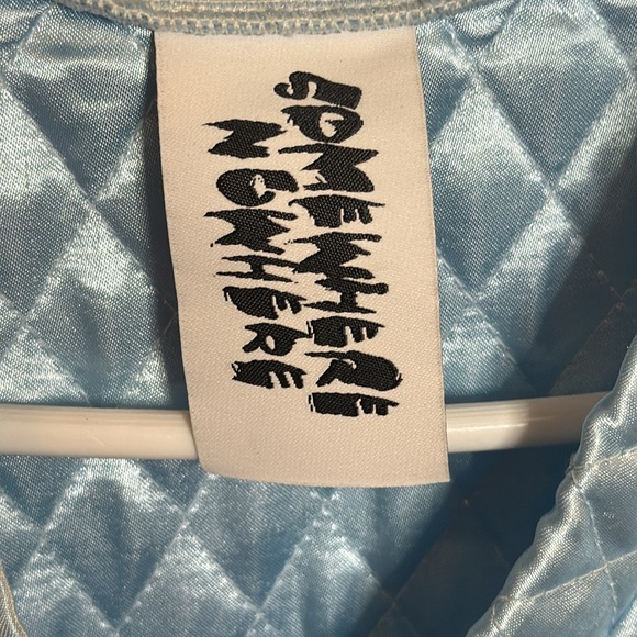 Somewhere Nowhere Light Blue Quilted Sleeveless Dress - Picture 2 of 4